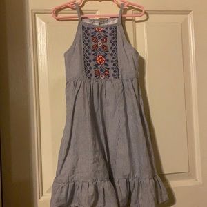Girls toddler 3T dress blue, white, red, & pink